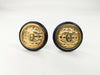 CHANEL Matelasse Chanel Coco Matelasse Black Gold Earrings