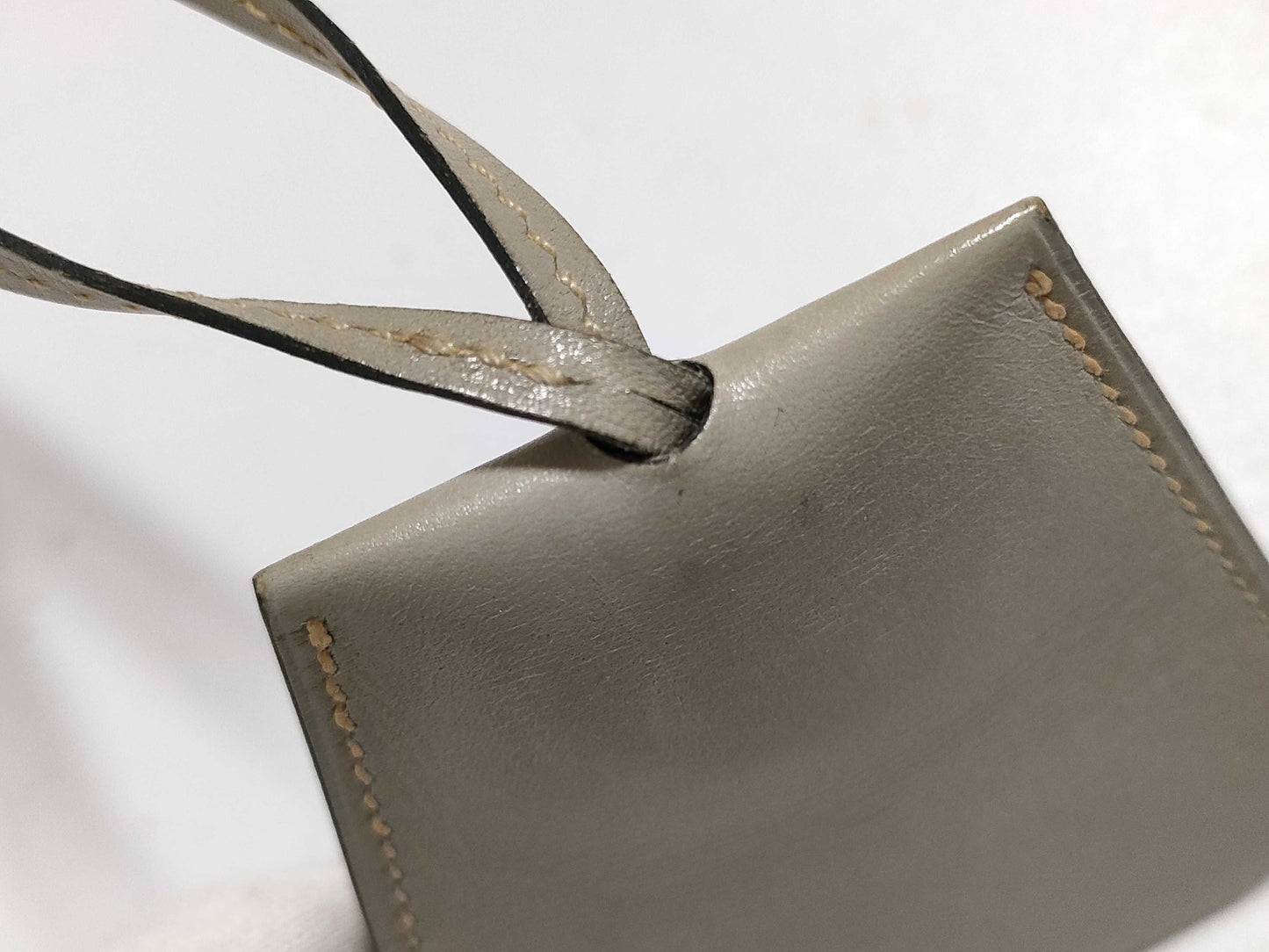 HERMES Crochet Necklace □B Stamp Necklace