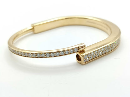 Tiffany & Co. Rock Full Diamond PG Au750 44.5g Bracelet/Bangle 