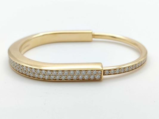 Tiffany & Co. Rock Full Diamond PG Au750 44.5g Bracelet/Bangle 