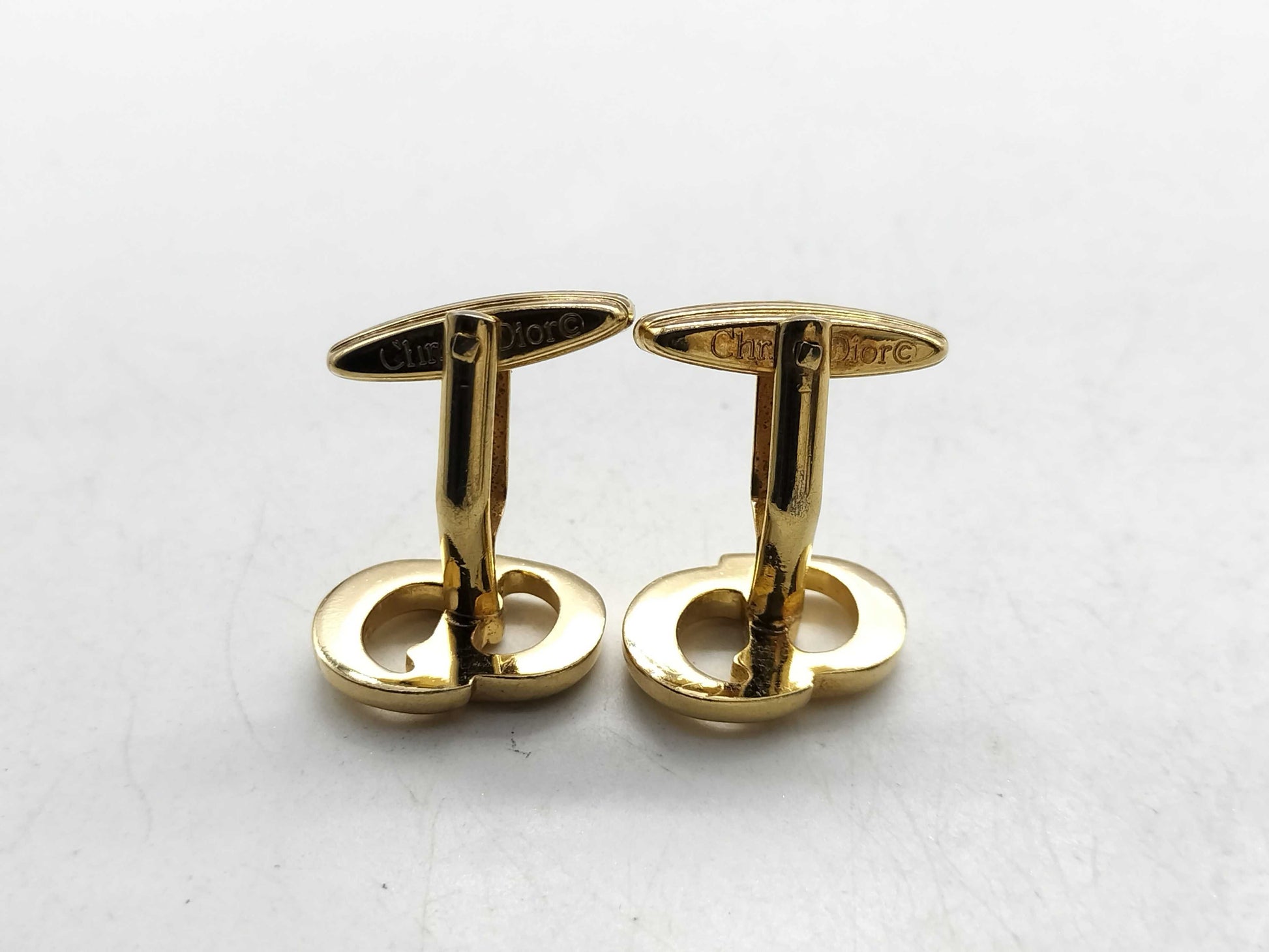 Dior CD logo rhinestone cufflinks tie clip/cufflinks