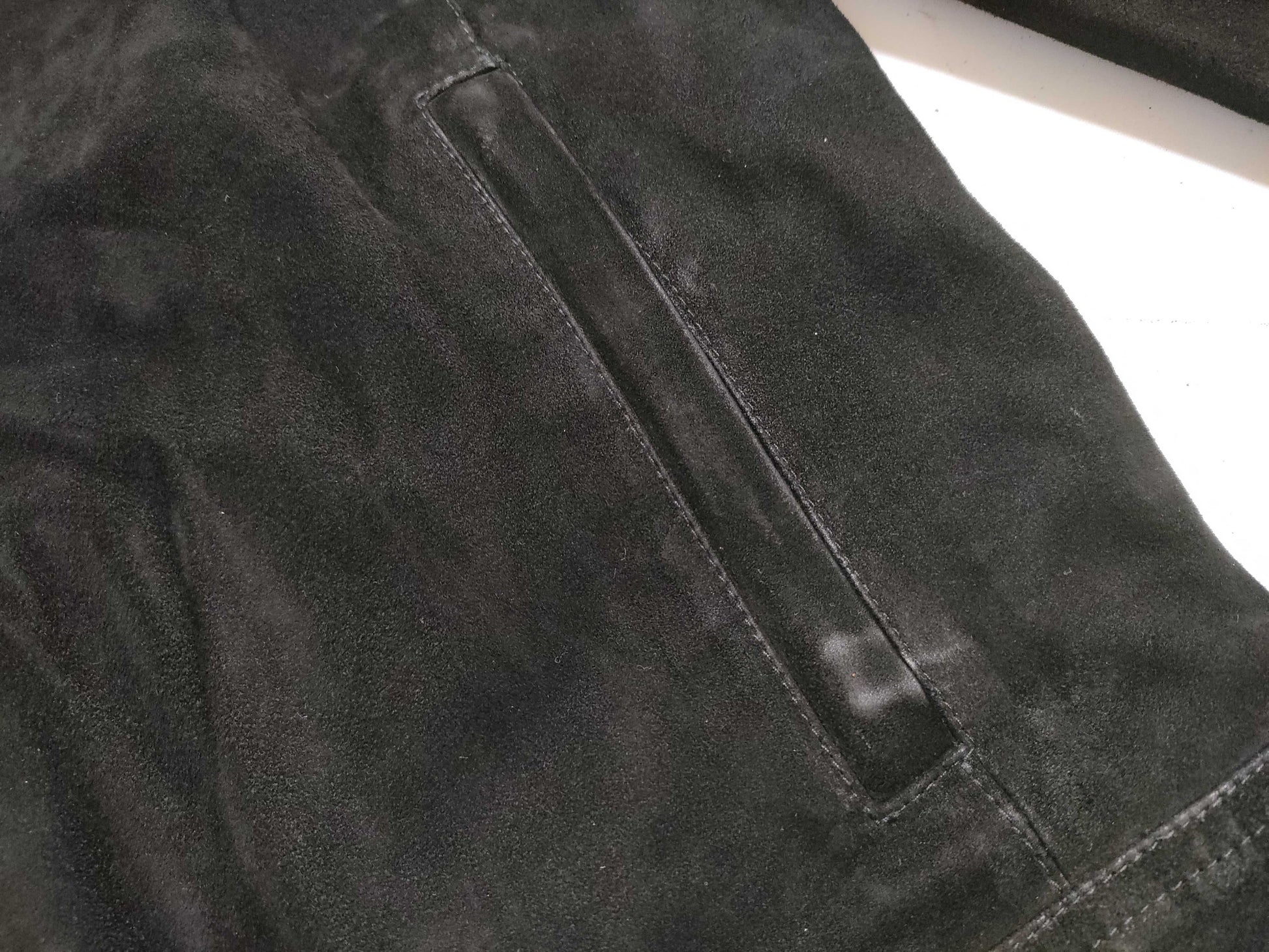 EMMETI Leather Jacket, Suede, Black