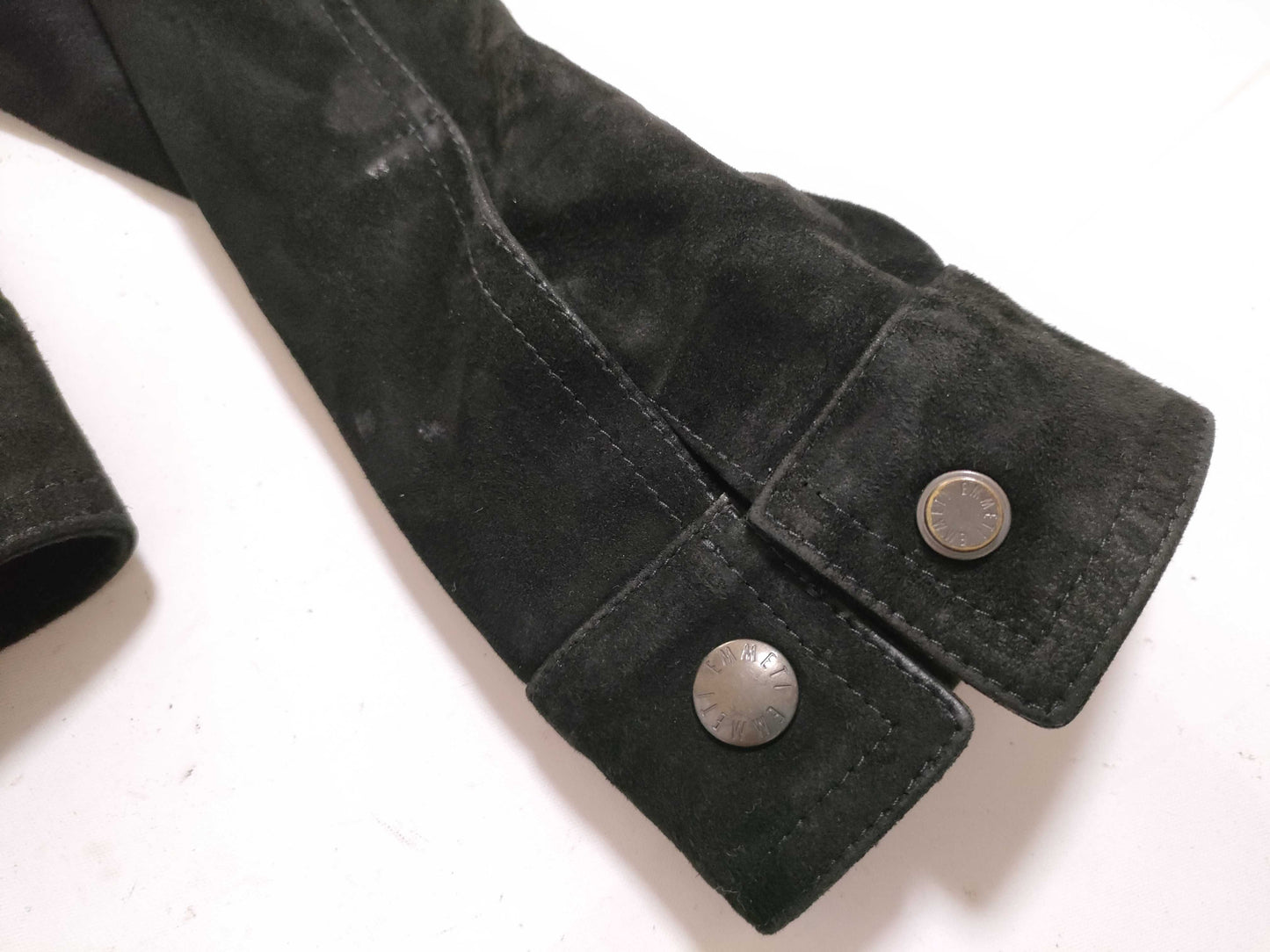 EMMETI Leather Jacket, Suede, Black