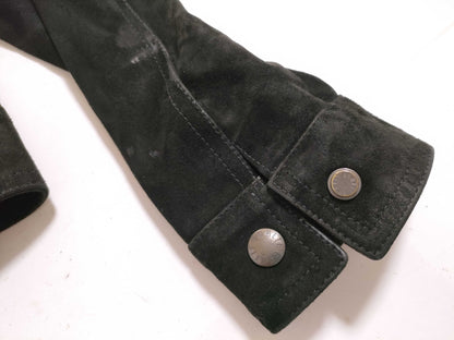 EMMETI Leather Jacket, Suede, Black