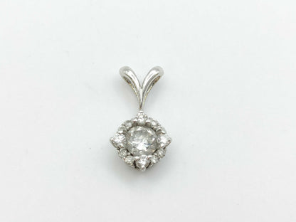 D0.334ct FD0.14ct K18WG 1.2g Pendant Top 