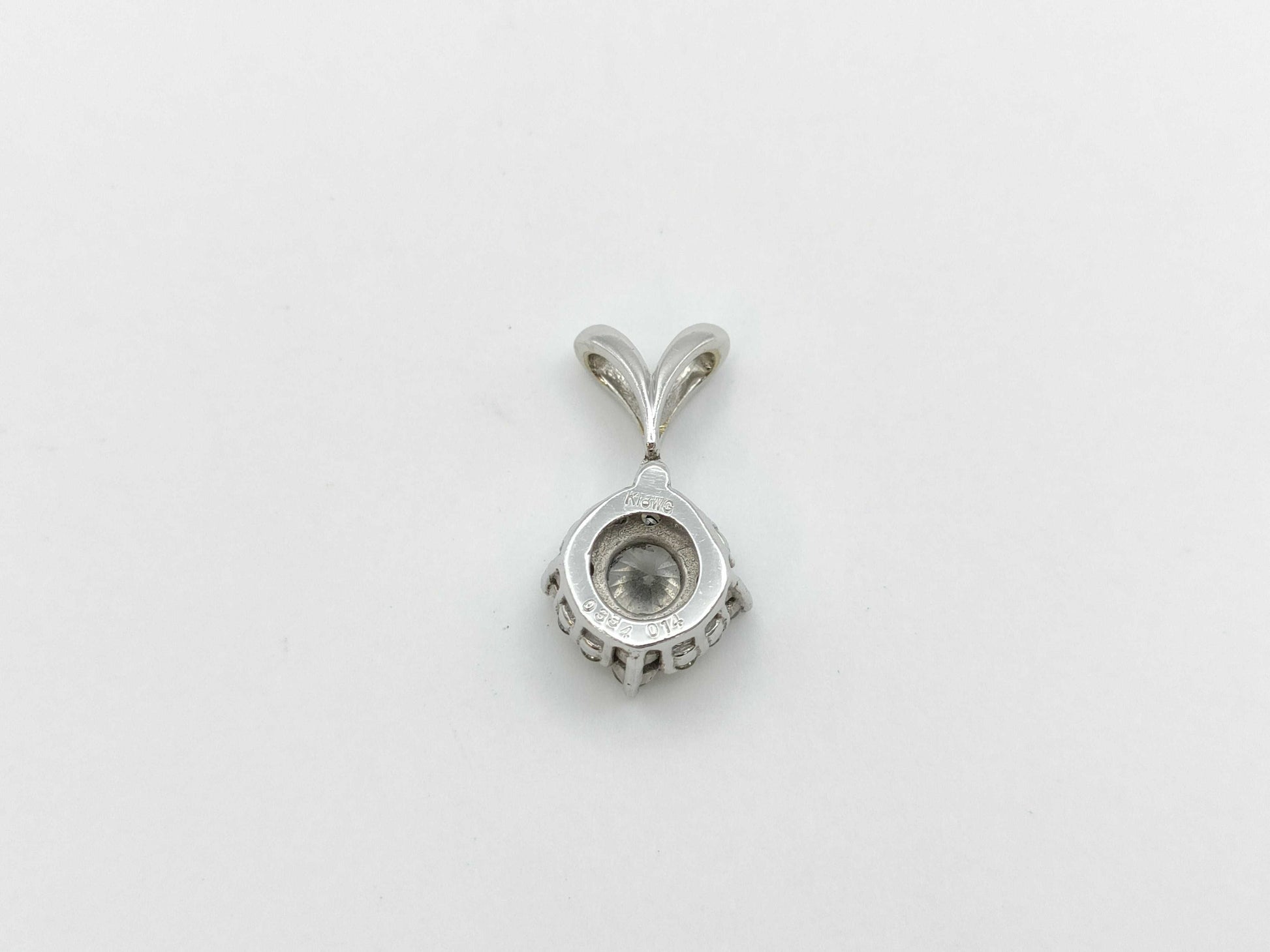D0.334ct FD0.14ct K18WG 1.2g Pendant Top 