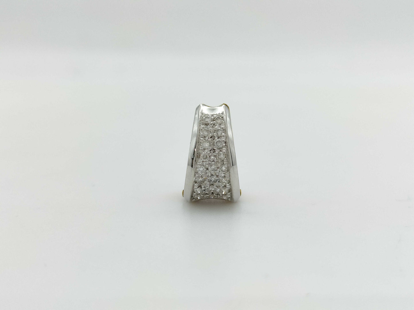 D0.20ct Earrings, 5.8g per side, K18/PT900 