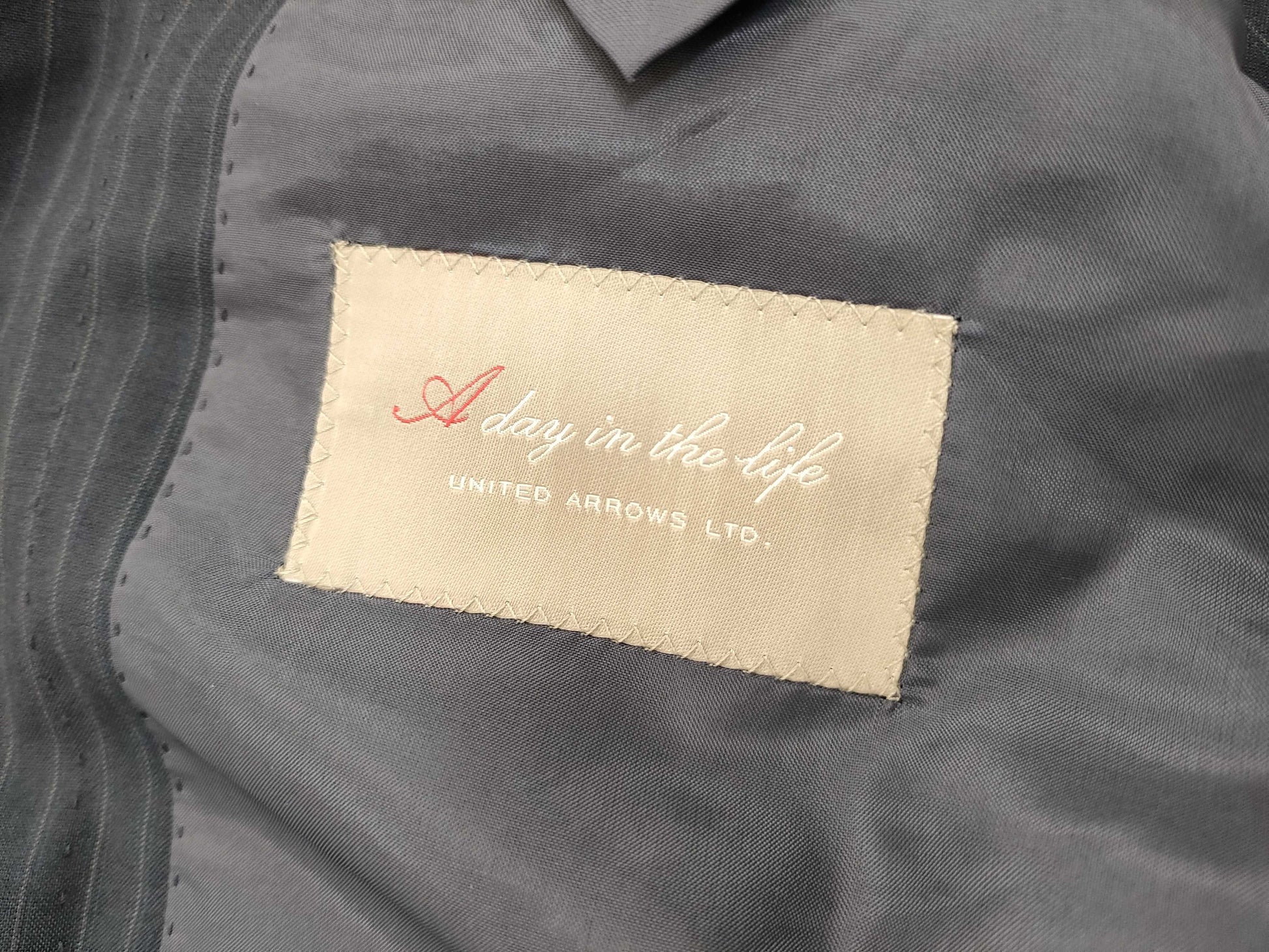 UNITED ARROWS Men's Suit Set, Stain-Free Navy Jacket