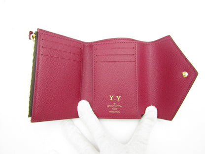 LOUIS VUITTON Monogram LV Portefeuille Victorine M41938 Monogram/Fuchsia Unused Wallet