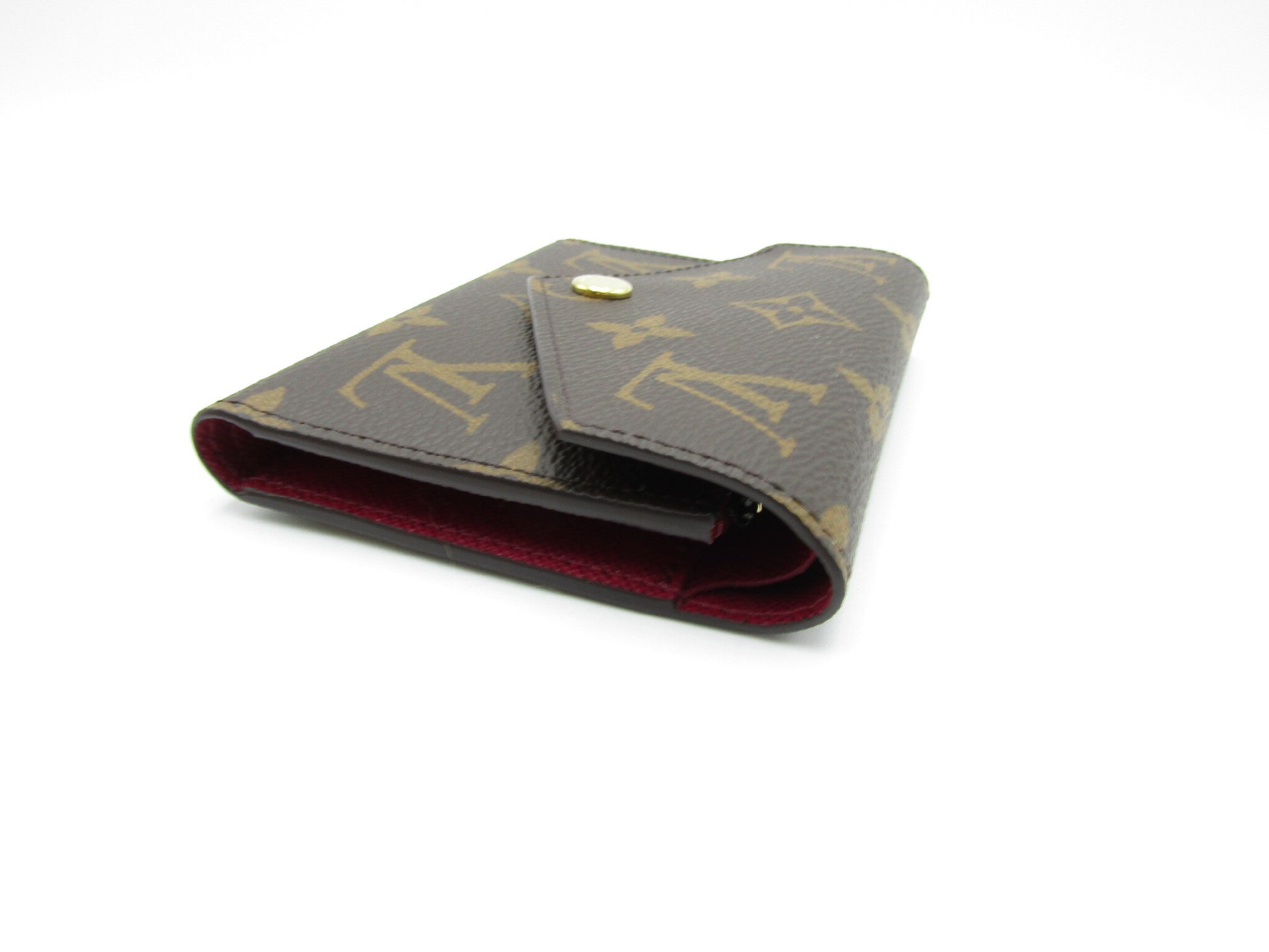 LOUIS VUITTON Monogram LV Portefeuille Victorine M41938 Monogram/Fuchsia Unused Wallet