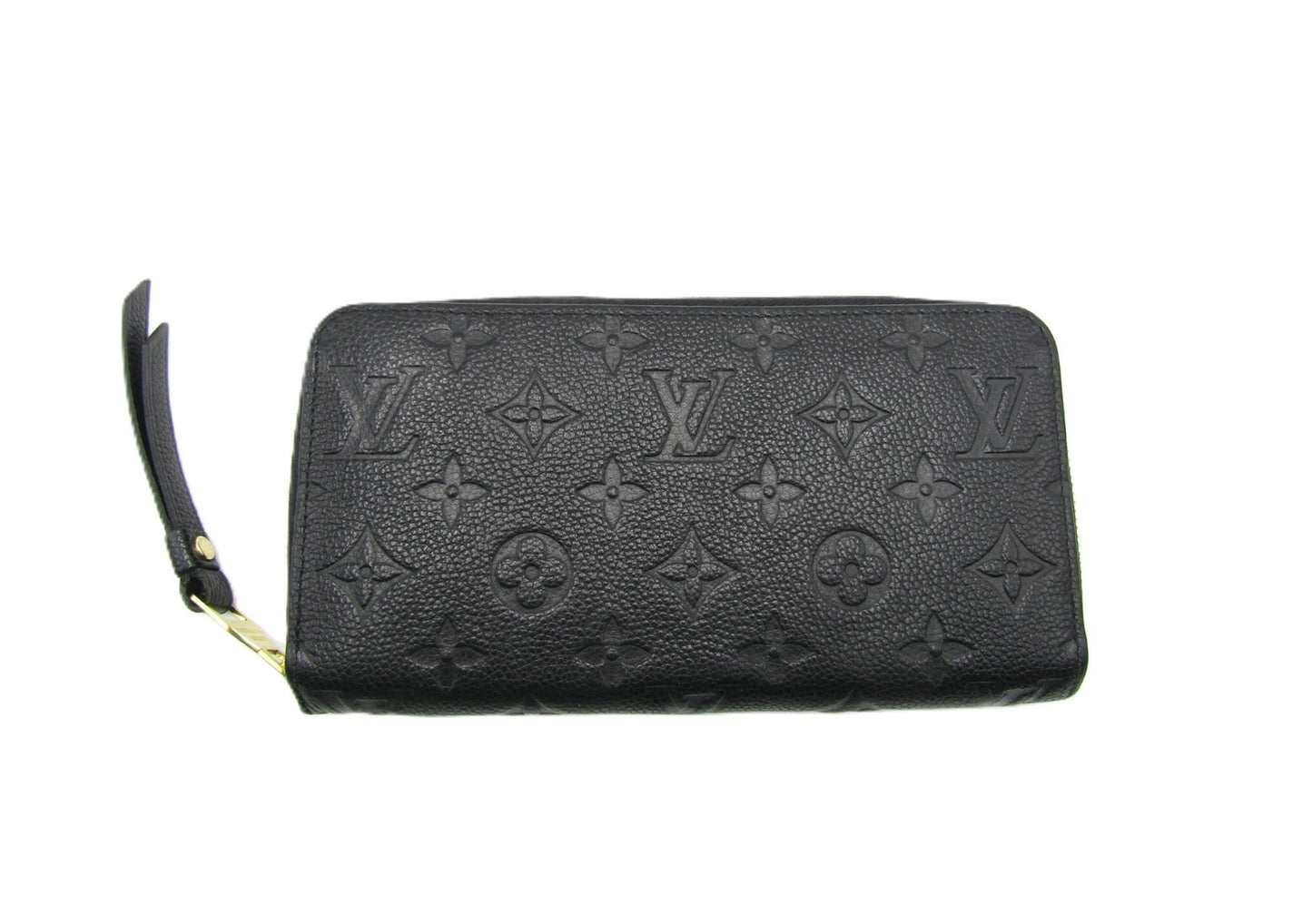 LOUIS VUITTON Monogram Empreinte LV Zippy Wallet M60571 Empreinte Noir G Hardware Wallet