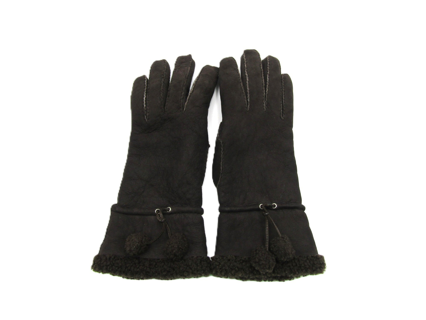 HERMES Mouton Gloves Mocha #7 Other Accessories