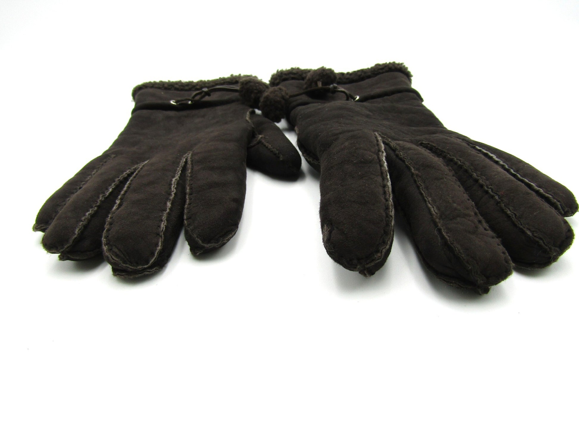 HERMES Mouton Gloves Mocha #7 Other Accessories