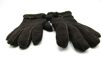 HERMES Mouton Gloves Mocha #7 Other Accessories