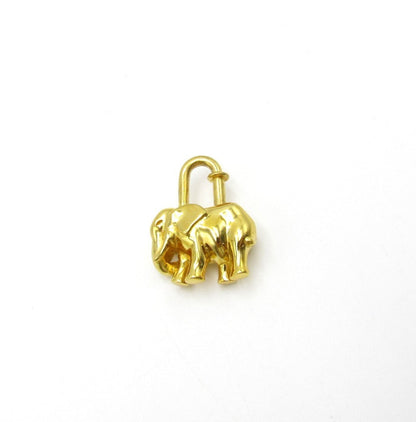 HERMES Cadena Elephant Gold Charm