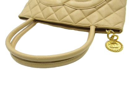 CHANEL Caviar Leather Reissue Tote A01804 Caviar Leather Beige G Hardware Handbag