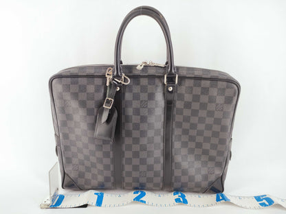 LOUIS VUITTON Damier Graphite Porte-Document Voyage BA4160 Business Bag
