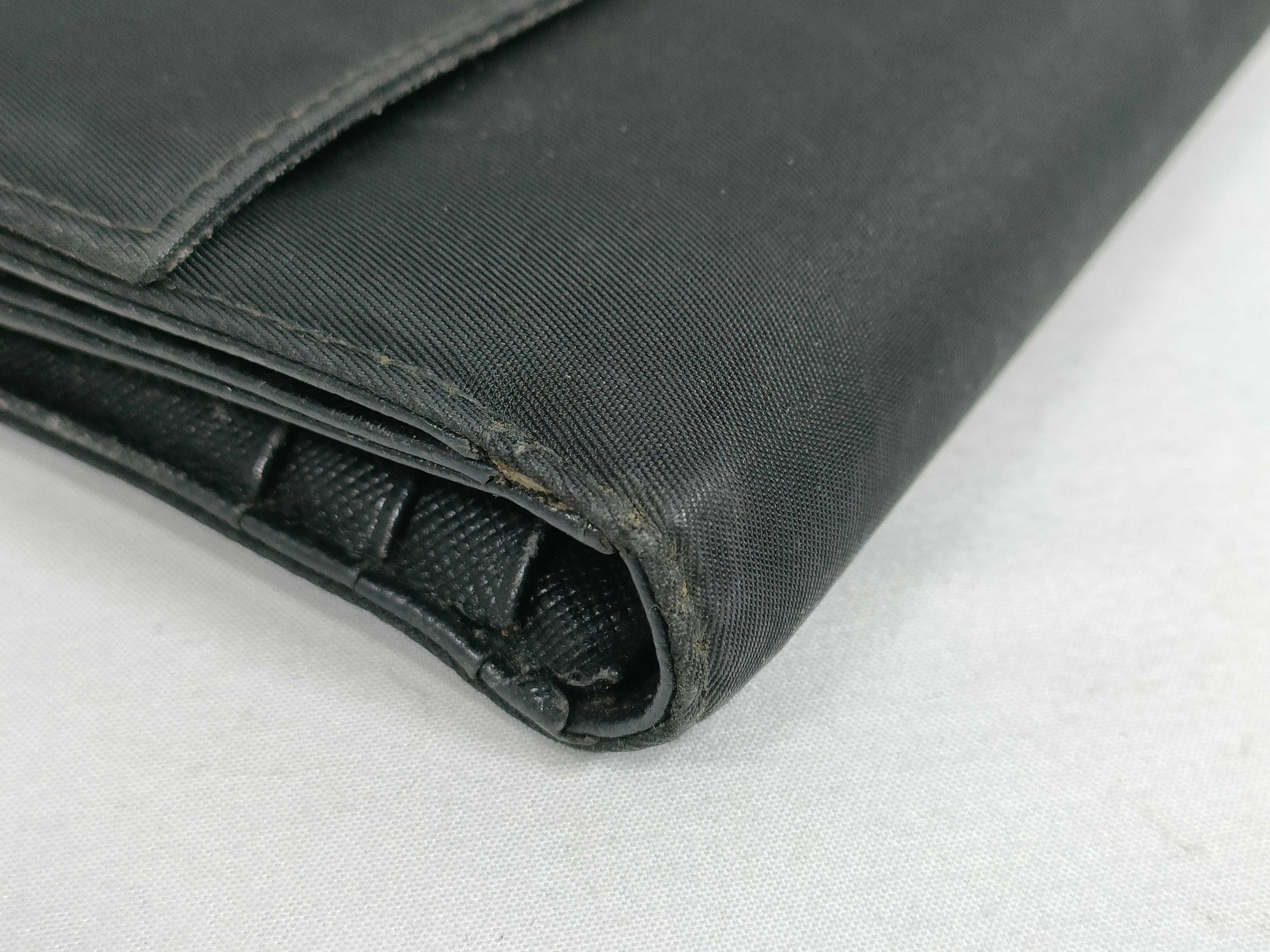 PRADA Nylon Prada Folding Wallet Black 1M0523 Wallet