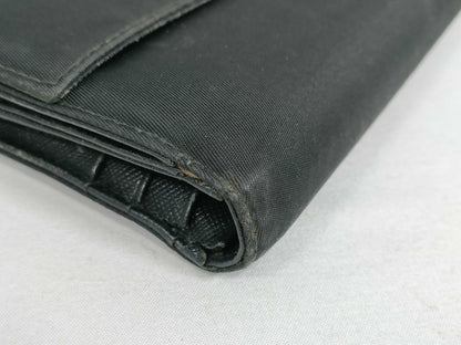 PRADA Nylon Prada Folding Wallet Black 1M0523 Wallet