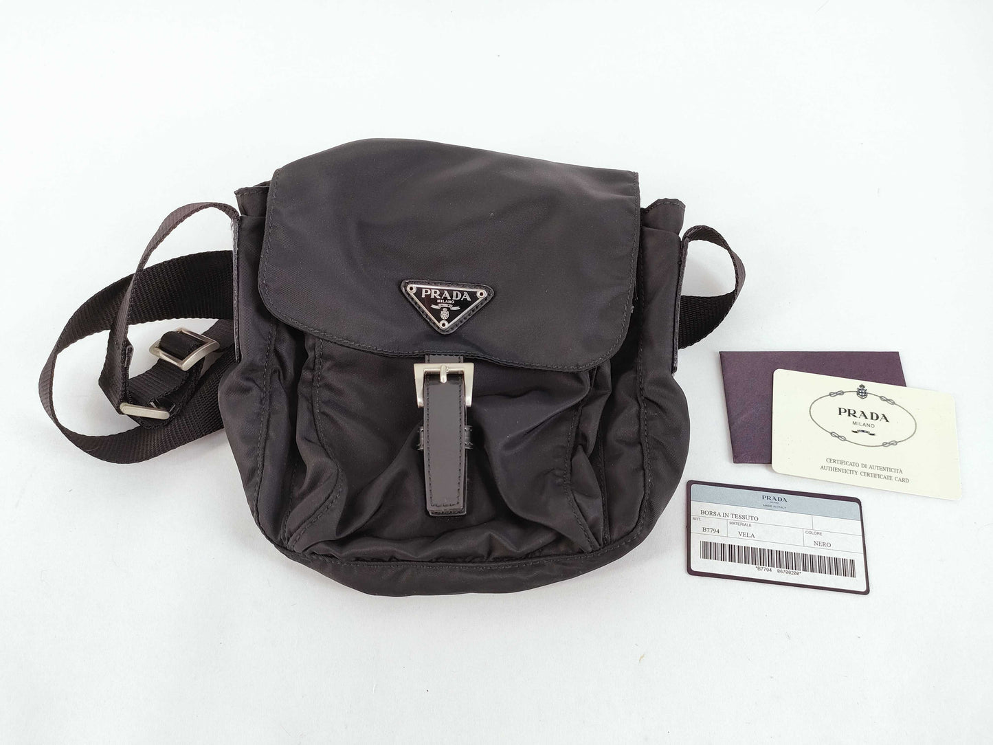 PRADA Nylon Prada Nylon Shoulder Bag Black B7794