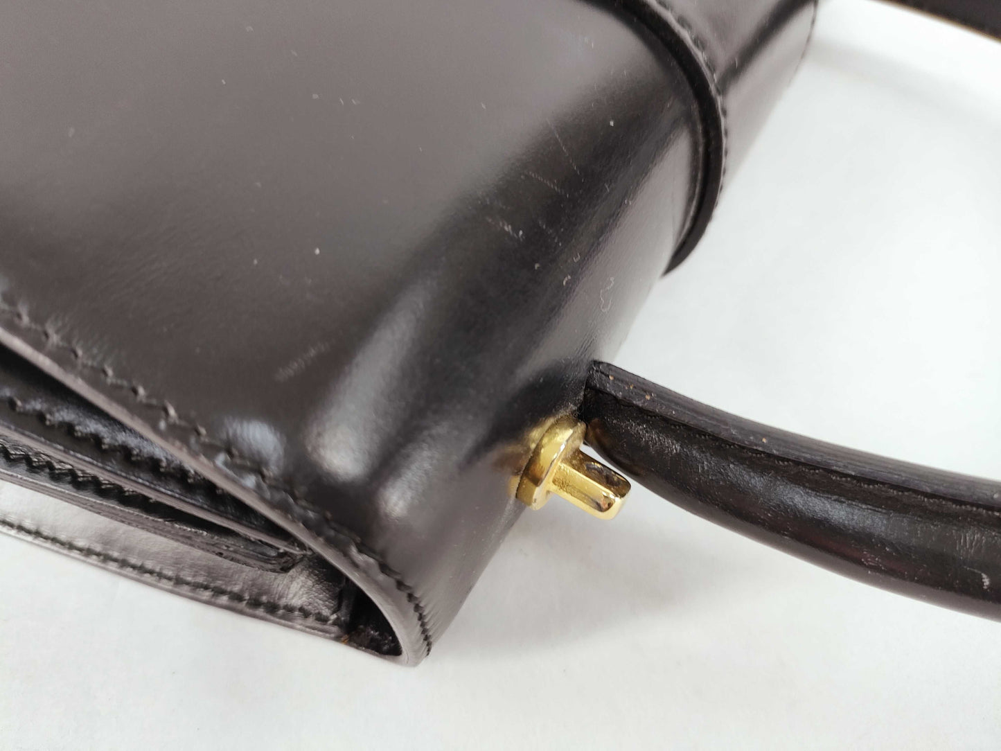 CELINE Circle Logo 2-Way Black Handbag