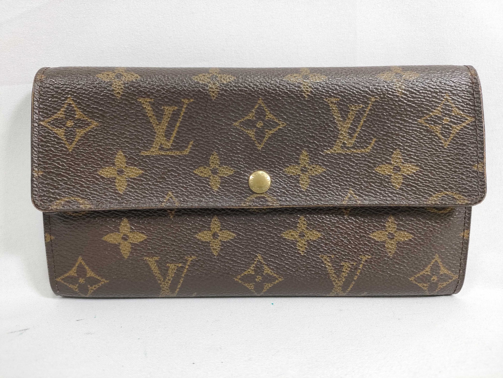 LOUIS VUITTON Monogram Porte Monnaie Credit Wallet MB0092