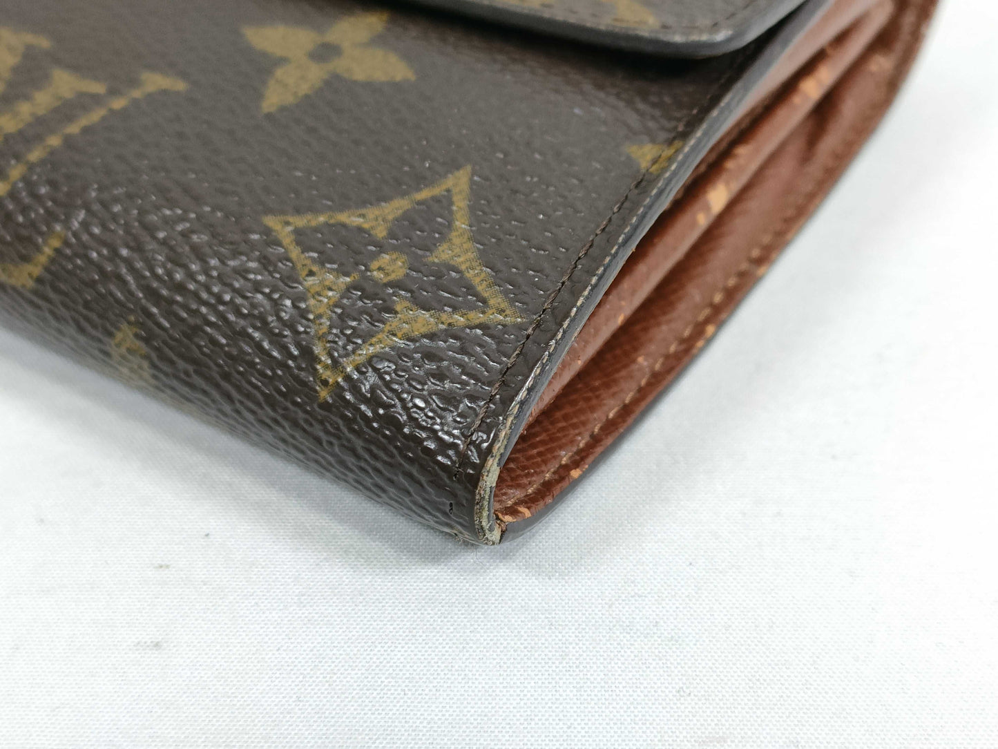 LOUIS VUITTON Monogram Porte Monnaie Credit Wallet TH0042