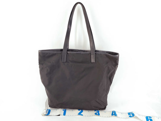 PRADA Nylon Prada Nylon Tote Bag, Black, Size W36