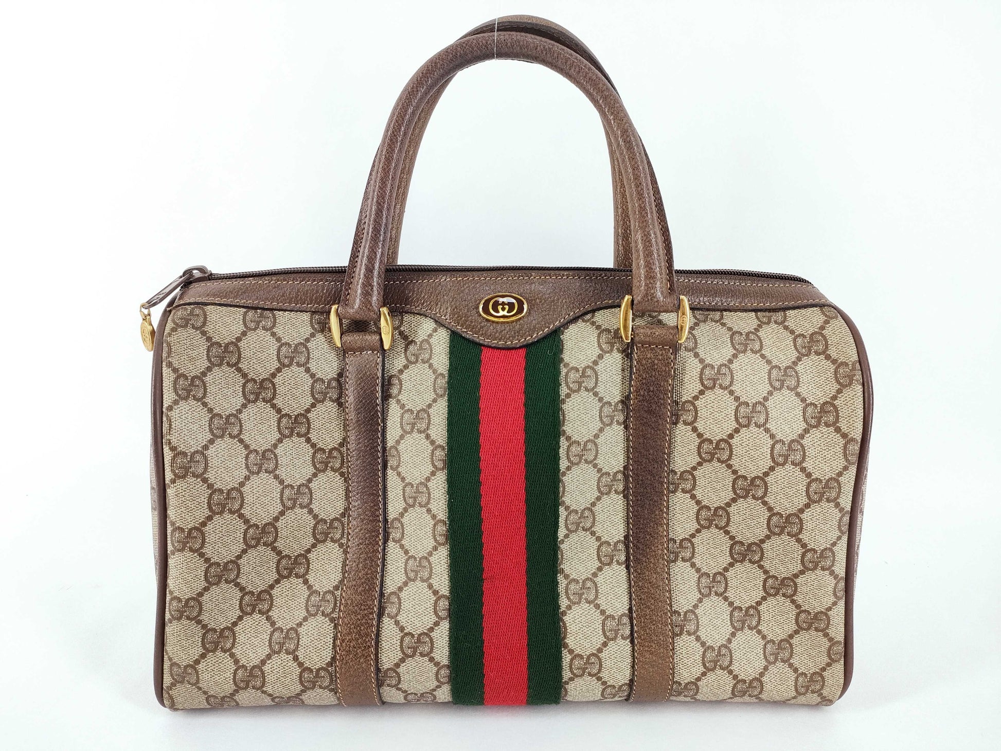 GUCCI GG Supreme Gucci Sherry Boston Bag 39.02.007 Boston Bag