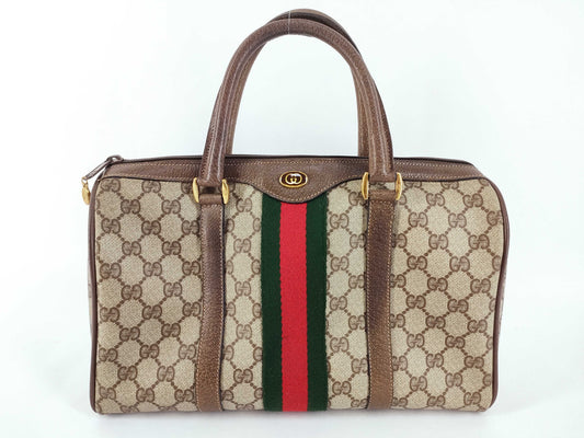 GUCCI GG Supreme Gucci Sherry Boston Bag 39.02.007 Boston Bag