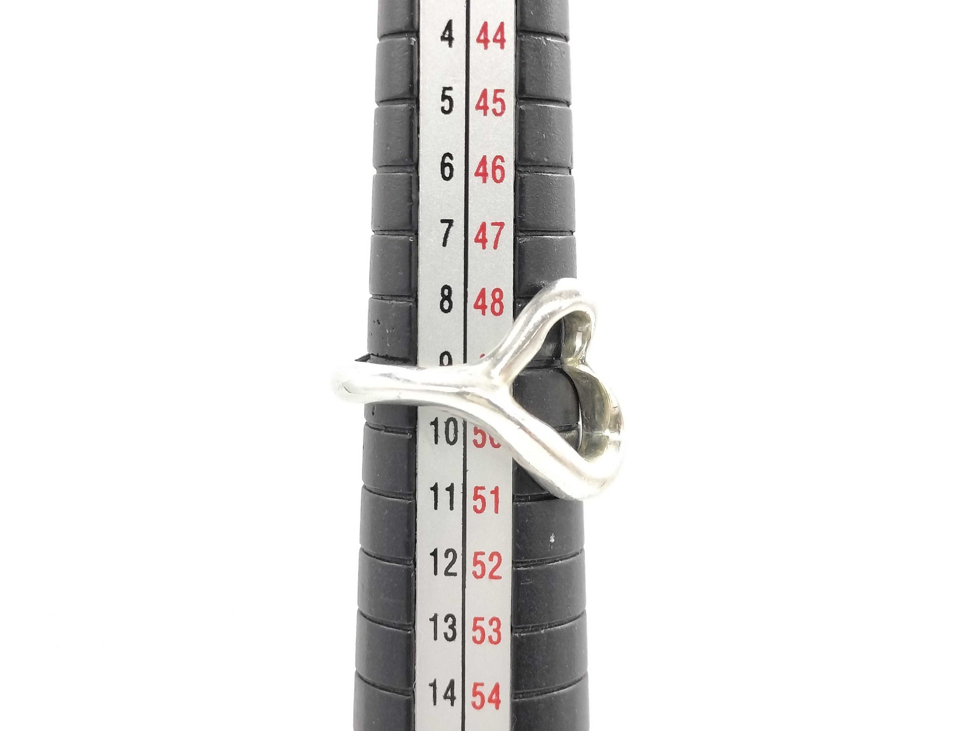 Tiffany & Co. Open Heart Sterling Silver 925 Ring, Size 50, 4.3g