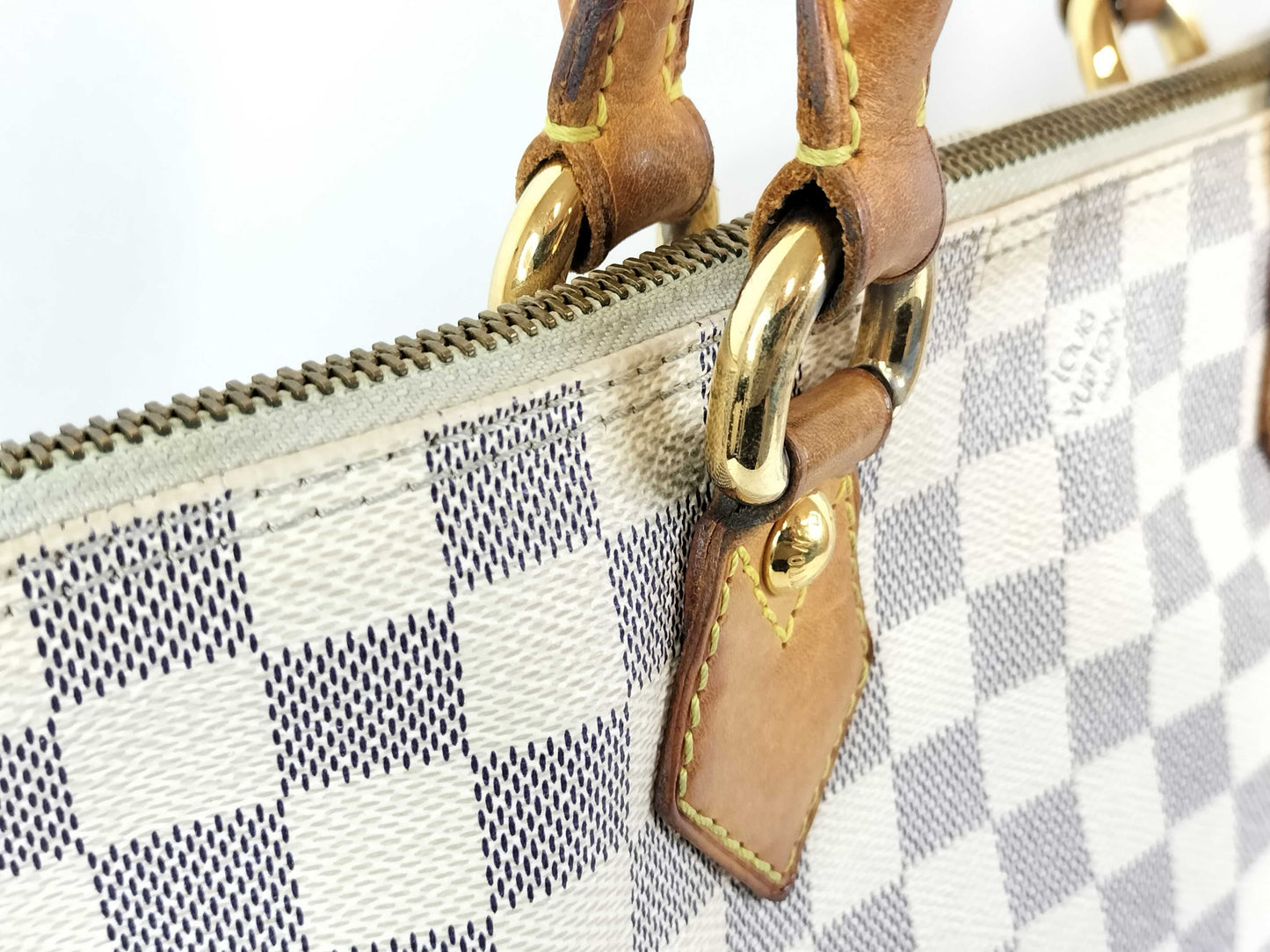 LOUIS VUITTON Damier Azur Saleya PM Handbag Tote Bag