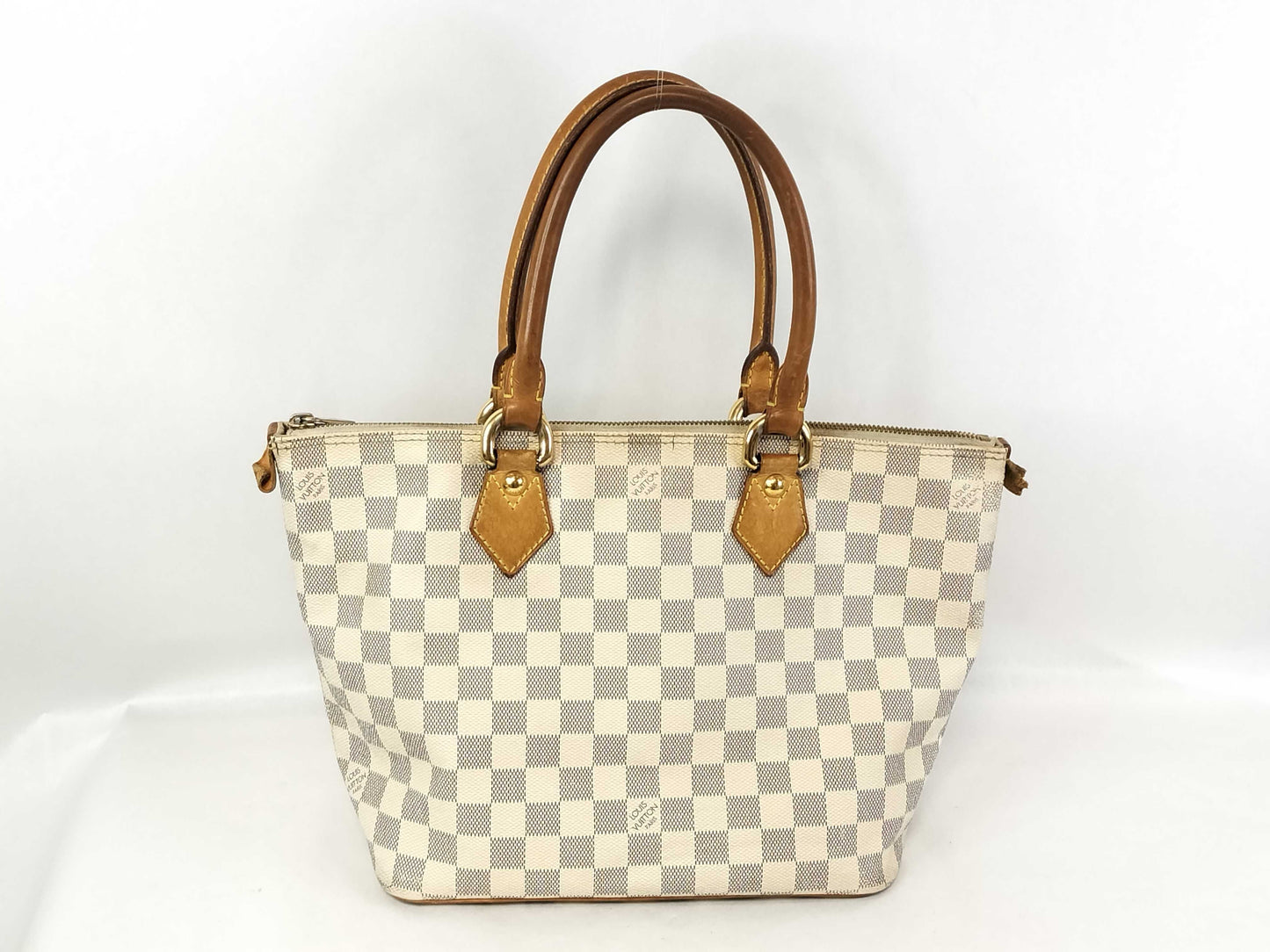 LOUIS VUITTON Damier Azur Saleya PM Handbag Tote Bag