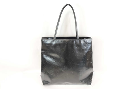 PRADA PRADA Enamel All-Over Print Hand Tote Bag Black Tote Bag