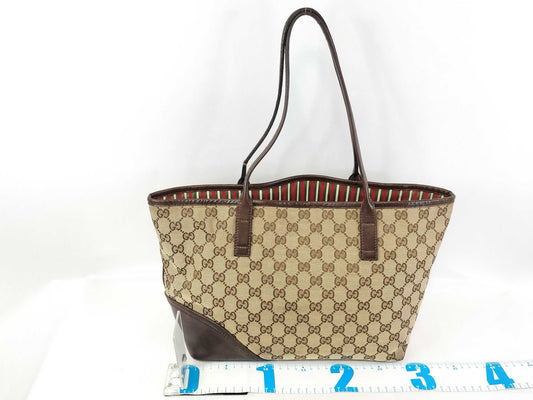 GUCCI GG Canvas Sherry Shoulder Tote Bag