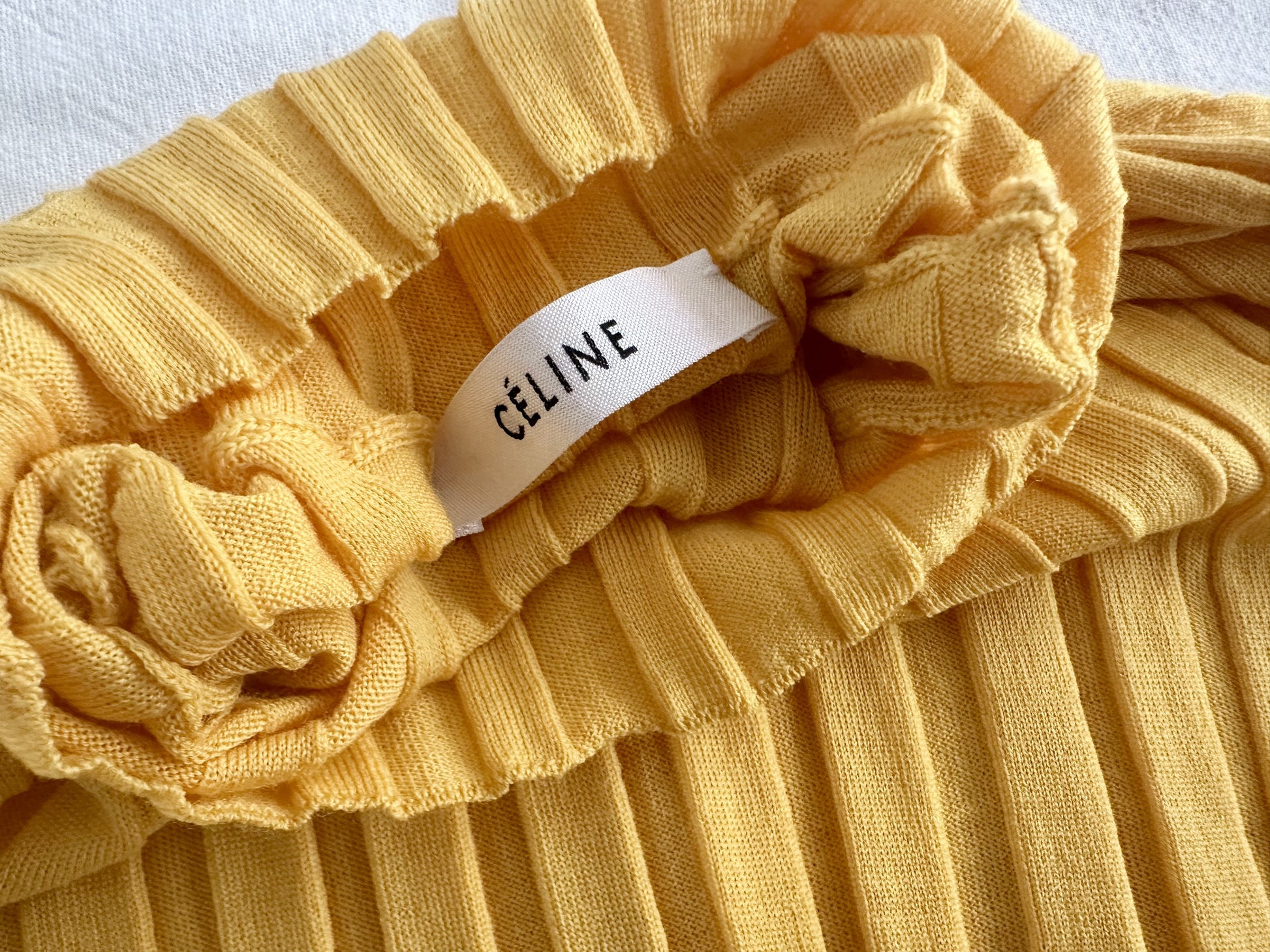 CELINE Phoebe-era wool rib turtleneck sweater, size M, by Phoebe Philo.