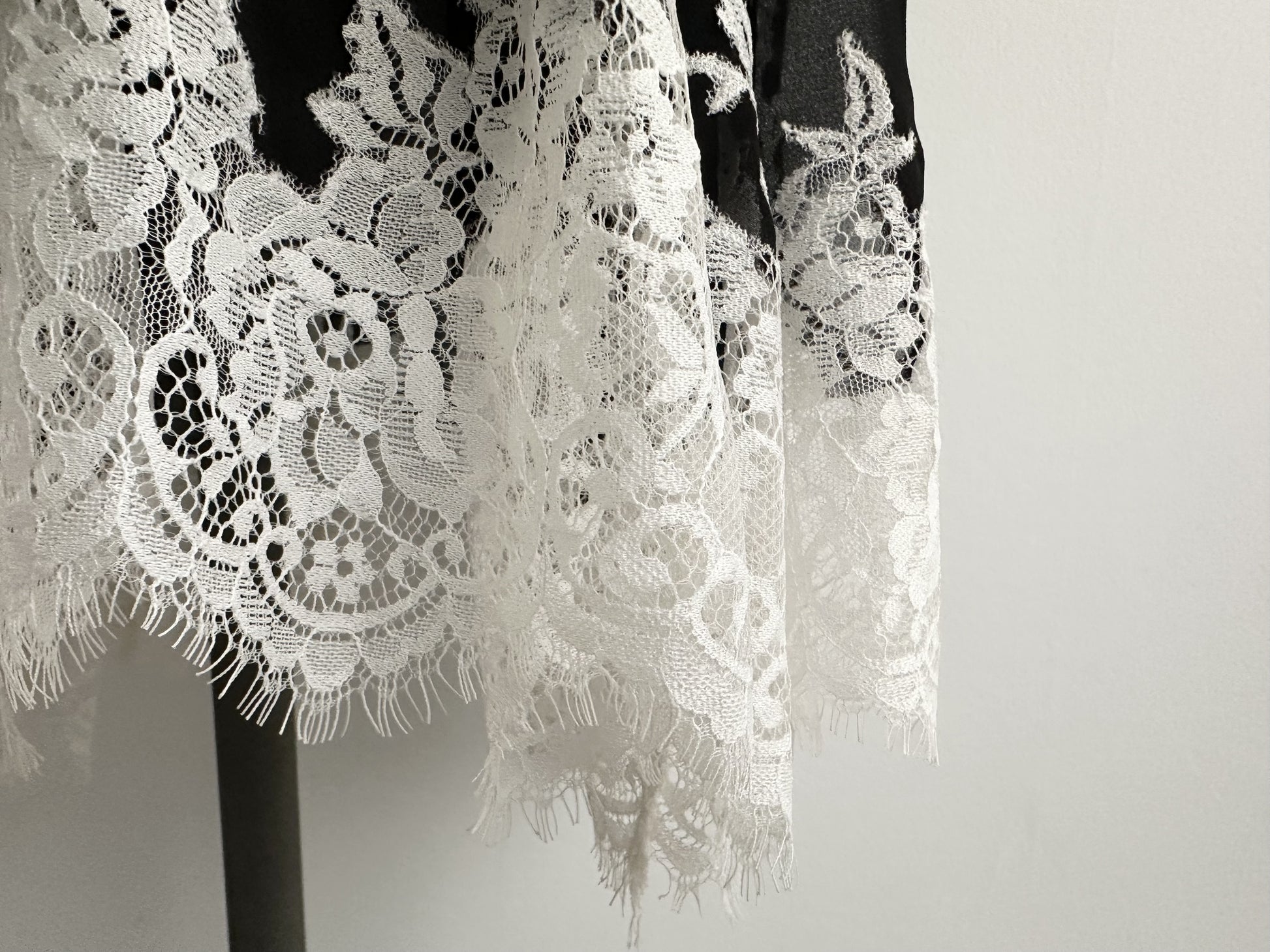 3.1 Phillip Lim Lace-Hem Dress, Black and White, Size 4, Dress