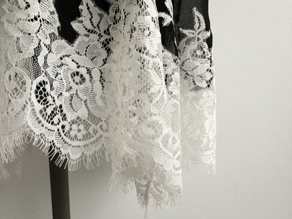 3.1 Phillip Lim Lace-Hem Dress, Black and White, Size 4, Dress