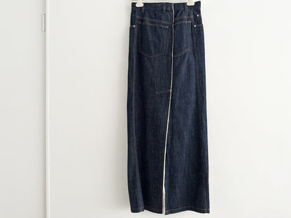 DRIES VAN NOTEN denim skirt, long, size 36