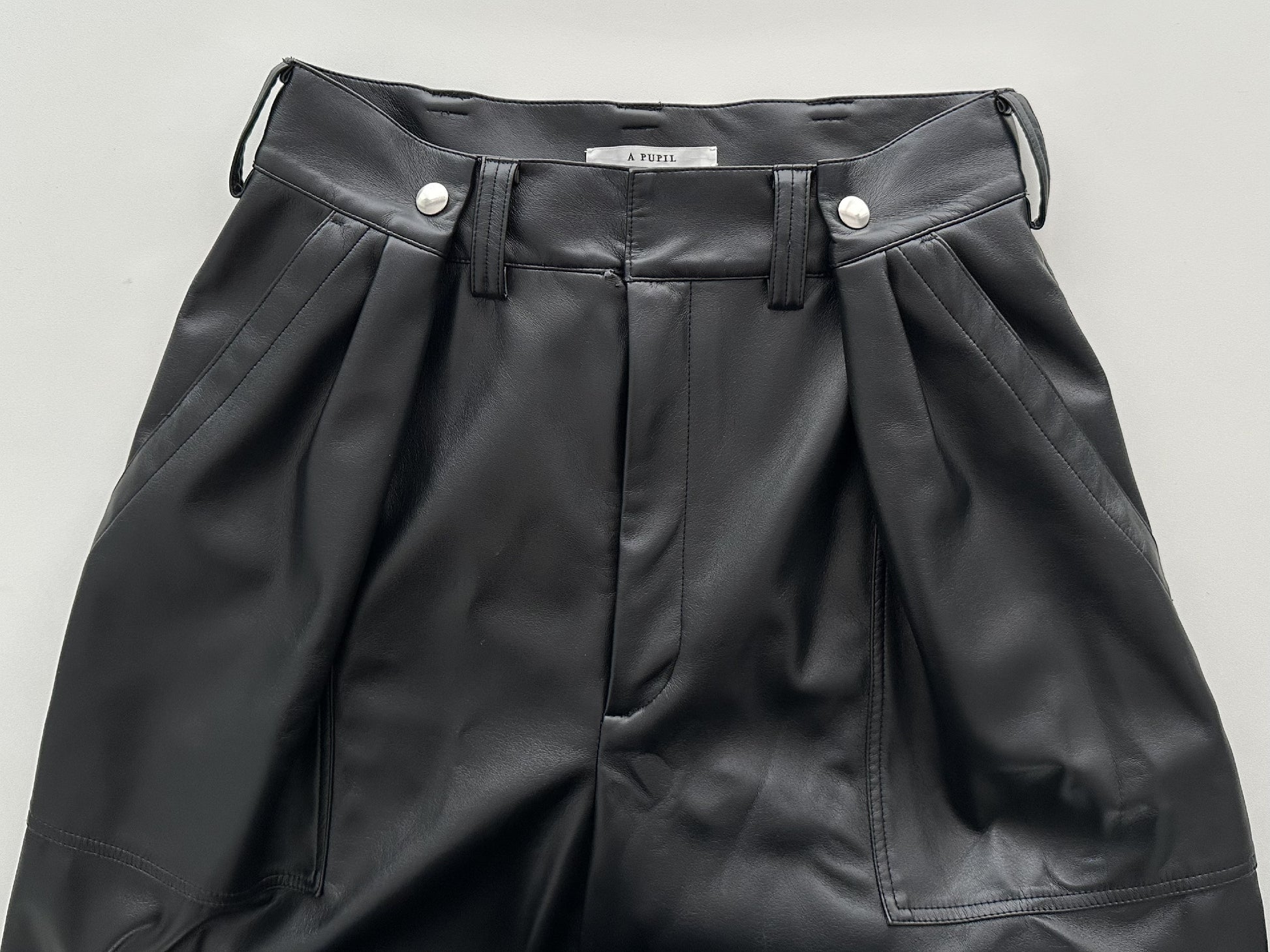 A PUPIL Eco Leather Pants, Black, Size XS