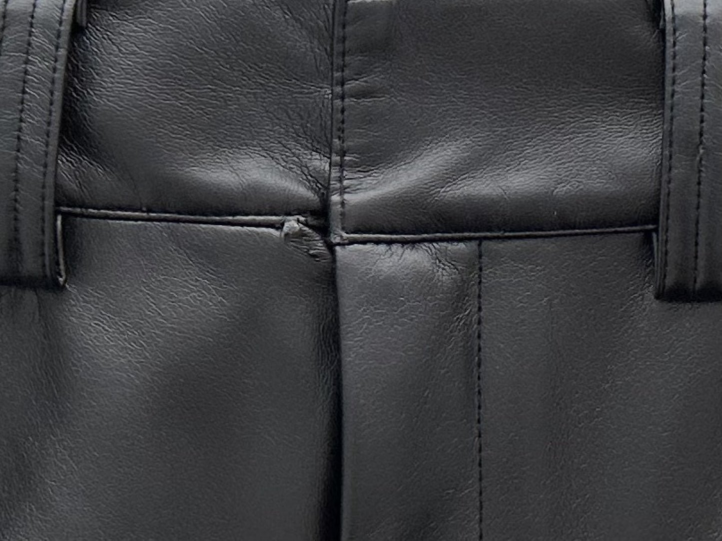 A PUPIL Eco Leather Pants, Black, Size XS