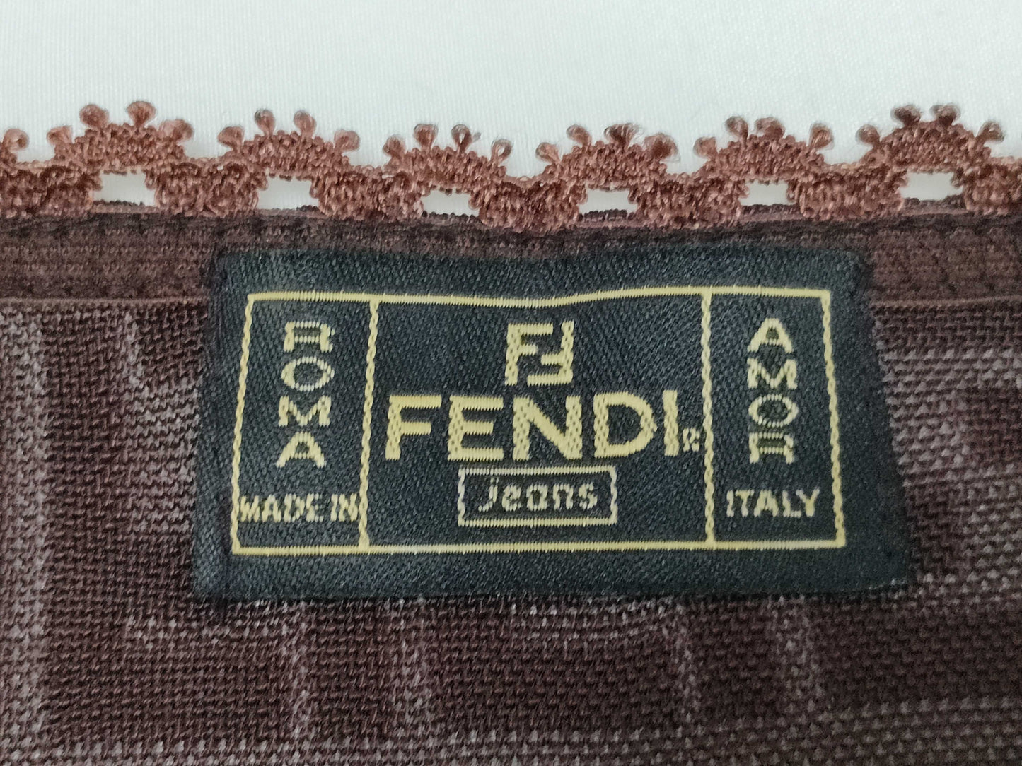 FENDI Zucca Tank Top and Cardigan Set, Burgundy Cardigan