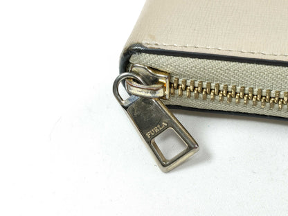 FURLA Round Zip Long Wallet in Pink Glitter