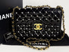 CHANEL Matelasse Black Swarovski Patent Full Shoulder Bag, Size 30cm , Gold Hardware, 3380231, Excellent Condition, Includes Box, Bag, G Card, and Sticker.