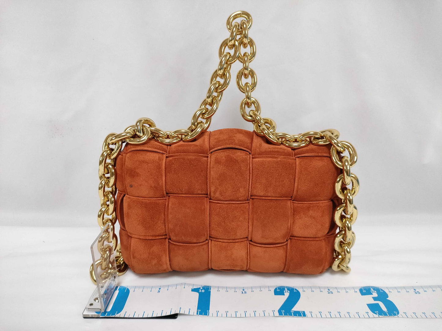 BOTTEGA VENETA Bottega suede orange shoulder bag