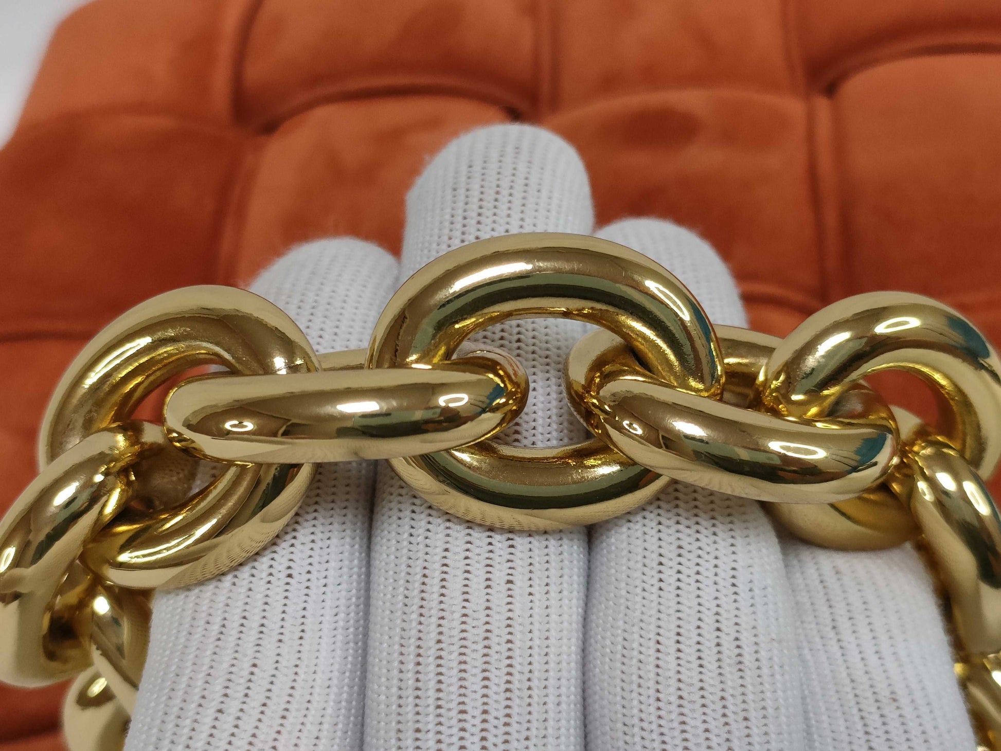 BOTTEGA VENETA Bottega suede orange shoulder bag