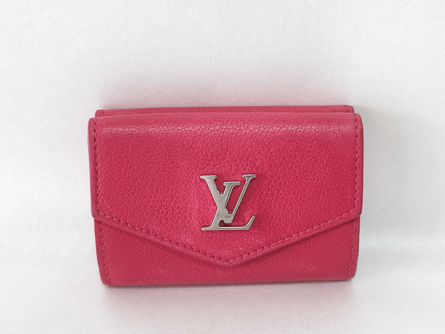 LOUIS VUITTON Louis Vuitton Portefeuille Lock Mini Taurillon Leather RFID Folding Wallet