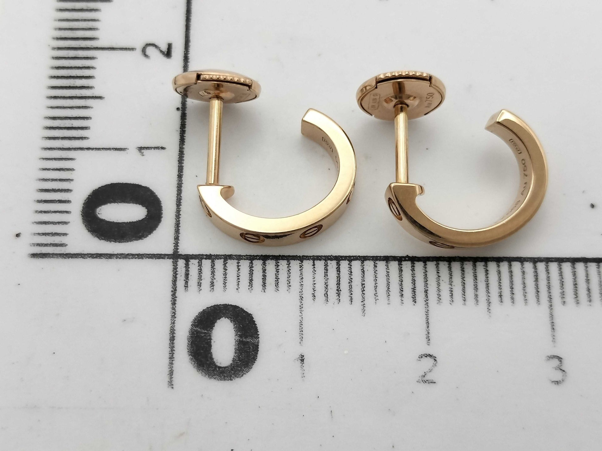 Cartier Mini Love PG Au750 3.5g Earrings 