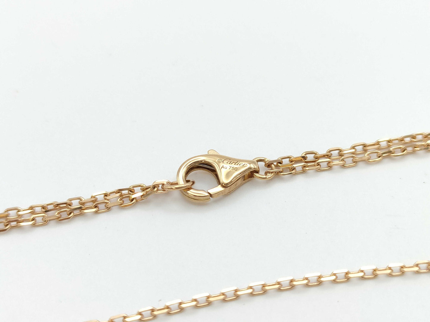 Cartier Love Circle 2PD PG Au750 6.3g Necklace 