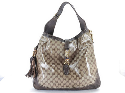GUCCI Jackie GUCCI GG Imprime New Jackie Shoulder Bag Brown 218491 486628 Accessories Shoulder Bag